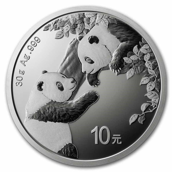 2023 30 gram china silver panda bu rev