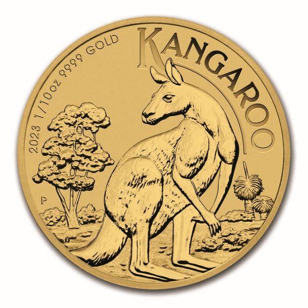 2023 australia 1 10 oz gold kangaroo bu 268922 slab