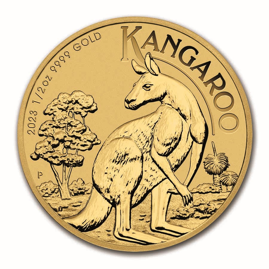 2023 australia 1 2 oz gold kangaroo bu 268920 slab