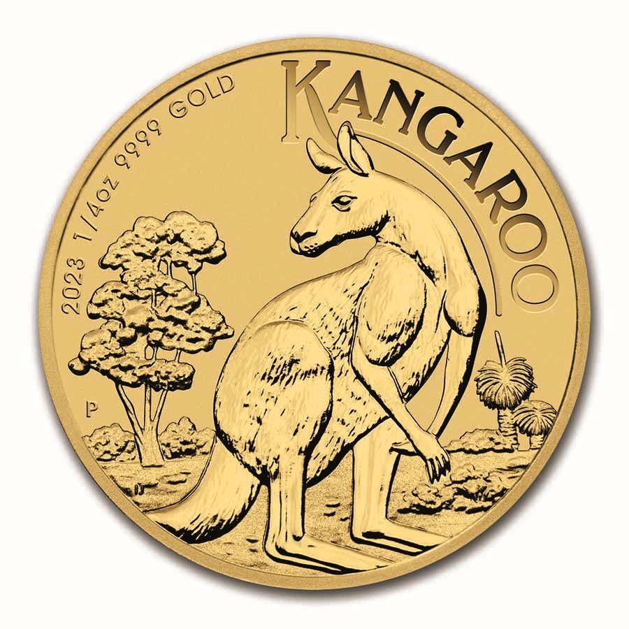 2023 australia 1 4 oz gold kangaroo bu 268921 slab