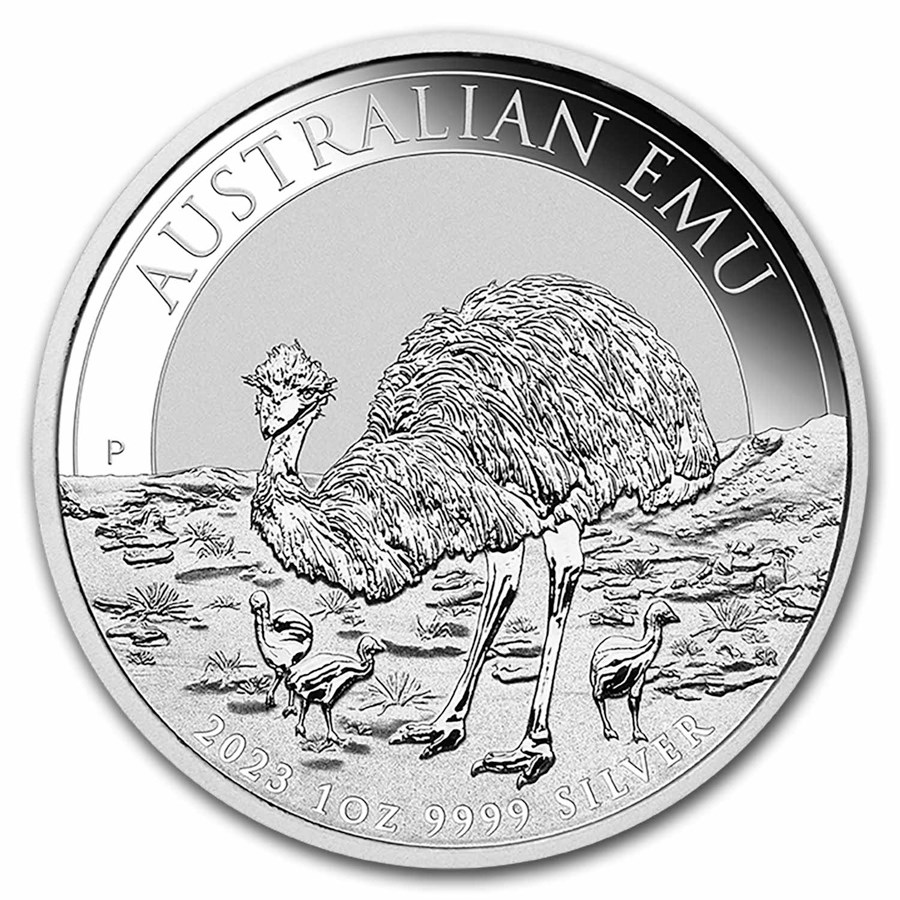 2023 australia 1 oz silver emu bu 278999 slab