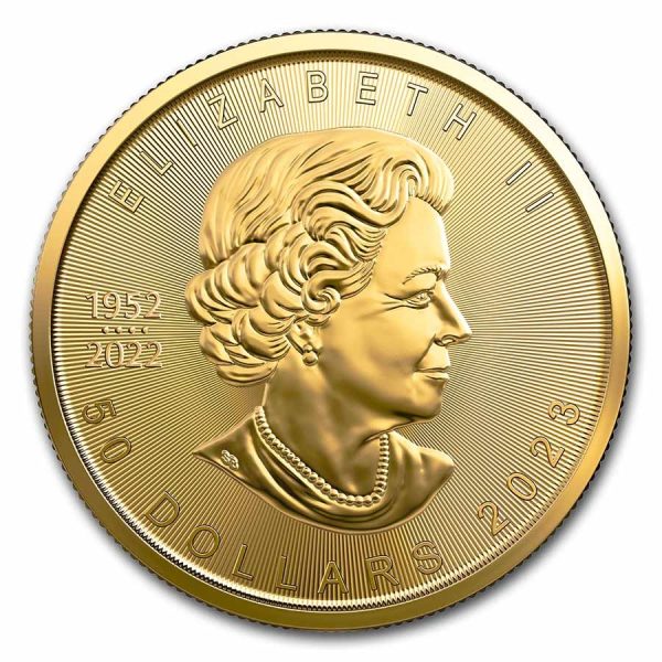 2023 canada 1 oz gold maple leaf bu 258751 rev