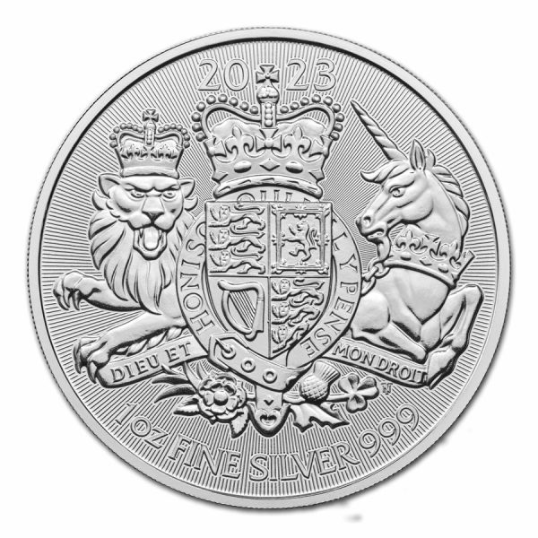 2023 great britain 1 oz silver the royal arms bu 279180 slab