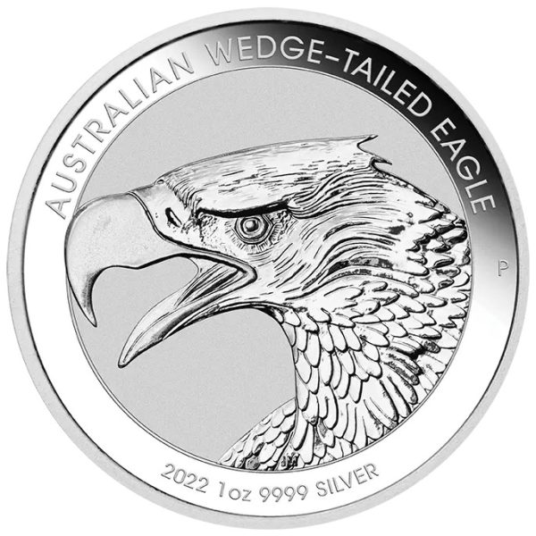 22L89AAX 2022 Wedge Tailed Eagle 1oz Silver Coin Reverse