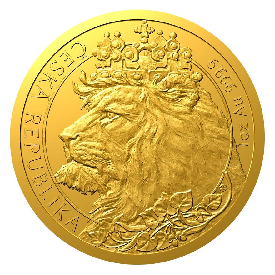 Gold  Czech Lion 1oz 2021 front