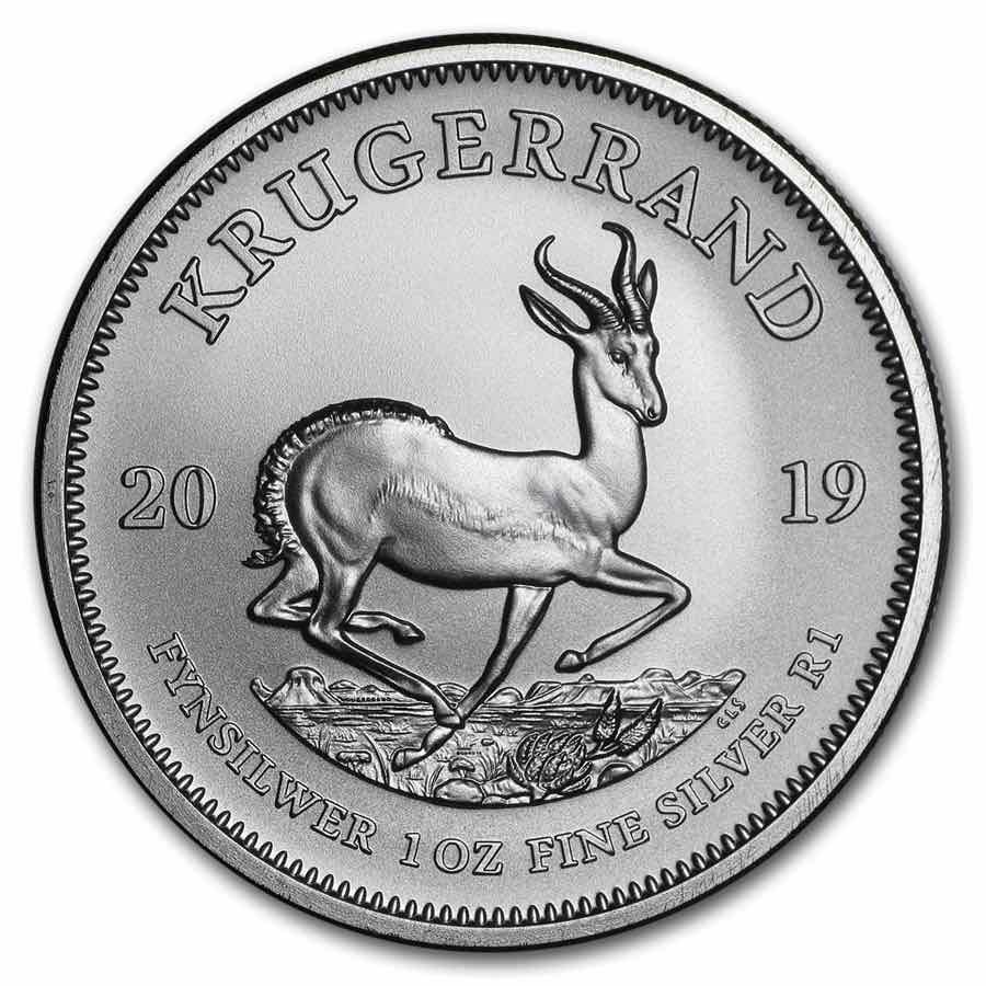 Krugerrand 1 troy ounce zilveren munt 2019 2