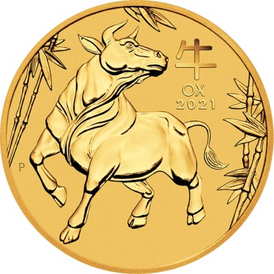 Lunar Series III Ox 1 troy ounce gouden munt 2021