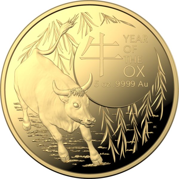 Numismatik Gold 2021 RAM 5 oz Year of the Ox VS