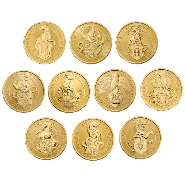Numismatik Gold Queens20Beast 2021 1 4 oz PP Set compleet