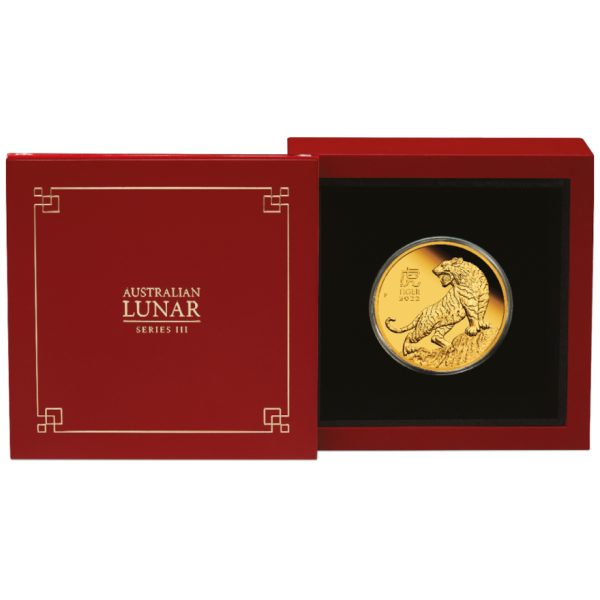 Numismatik Gold Lunar Tiger PP Perth 1oz Box open