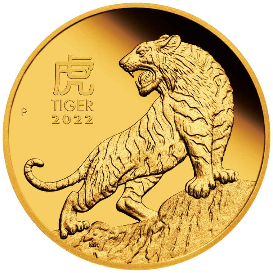 Numismatik Gold Lunar Tiger PP Perth 1oz VS