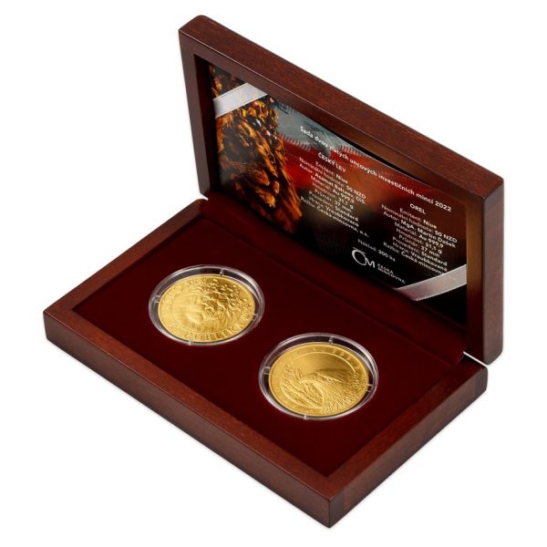 Numismatik Gold Set Eagle Lion 1oz 2022 Etui Seite