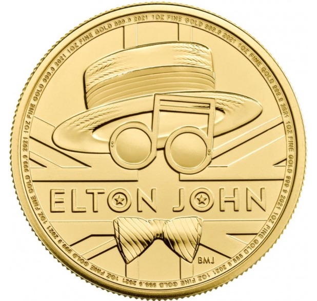 UK Music Legends 2021 2. Elton John 1 oz Gold