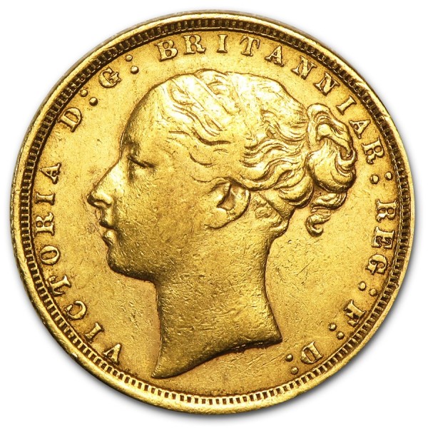 british gold sovereign queen victoria obverse