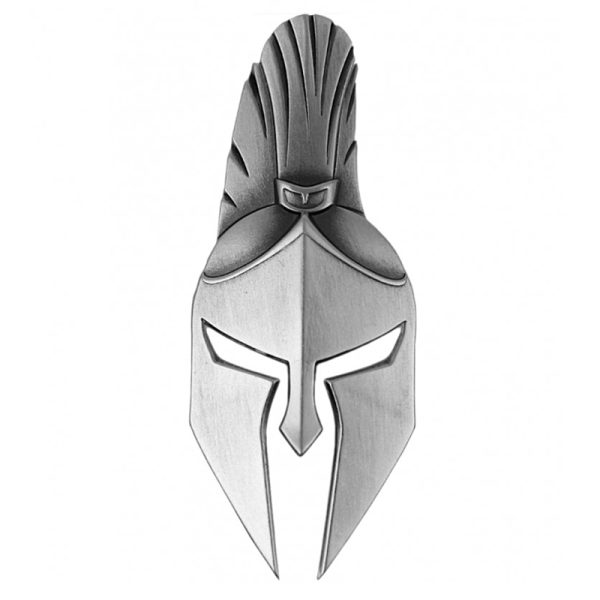 fiji 2 oz silver ancient warriors spartan mask 2021 antiqued 1