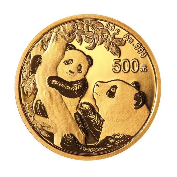 gold china panda 30 gr 2021 yuan 500 2