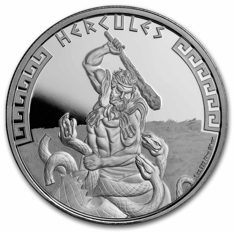 heroes of greek mythology 1 oz silver 2023 hercules 2 bu