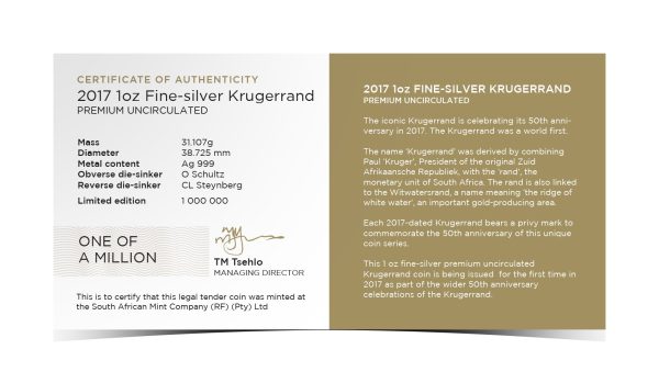 krugerrand zilver 1 ounce 2017 goudverzekerd 4