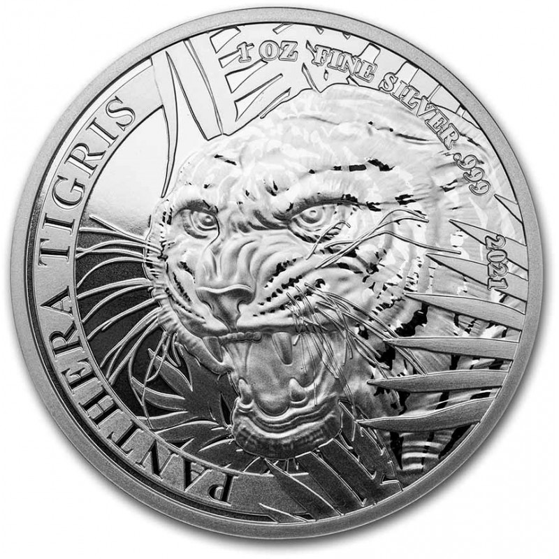 laos 1 oz silver tiger 2021 panthera tigris 500 kip