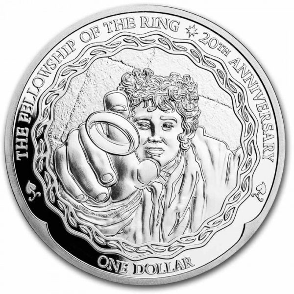 new zealand 1 oz silver lord of the rings 2021 frodo 20th anniversary