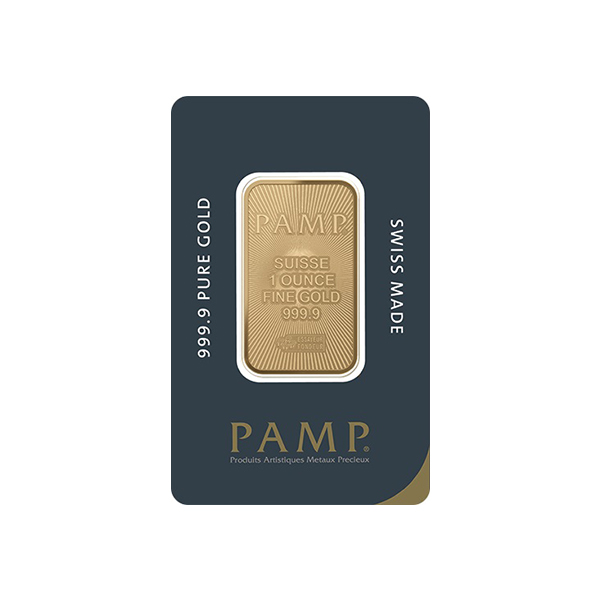 pamp goudbaar 1oz voorkant goudverzekerd