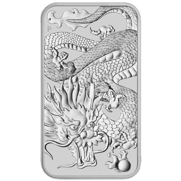 perth mint 1 oz silver rectangle dragon 1 bar 2022