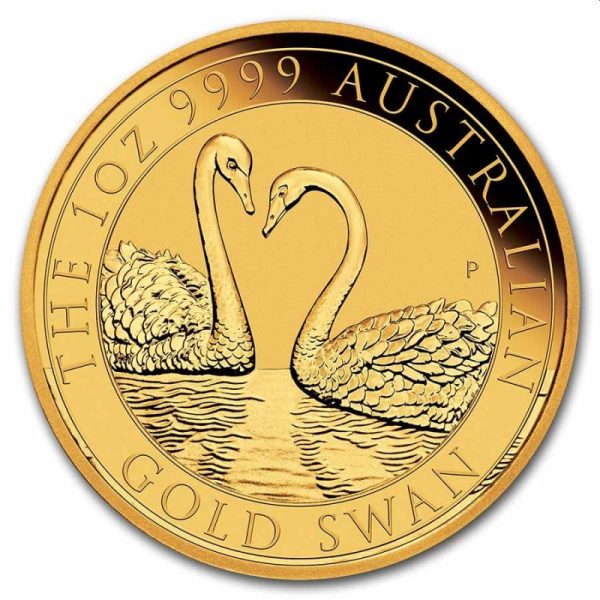 pm 1 oz gold swan 2022 100 bu