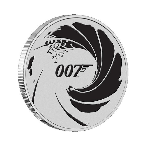 pm black 1 oz silver james bond 2022 black 1 bu first of coloured series 2