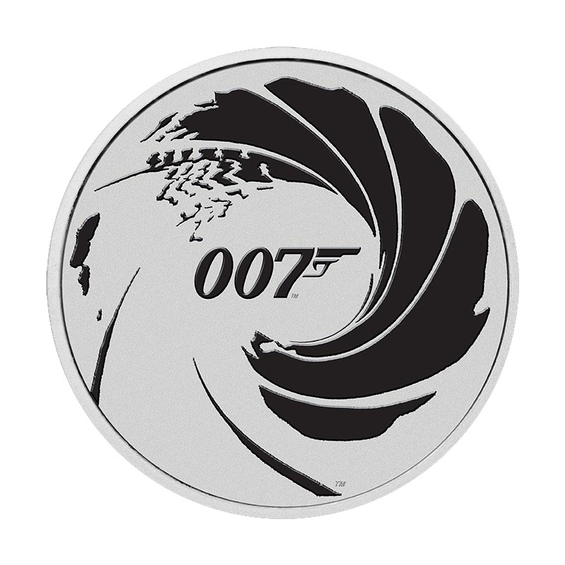 pm black 1 oz silver james bond 2022 black 1 bu first of coloured series