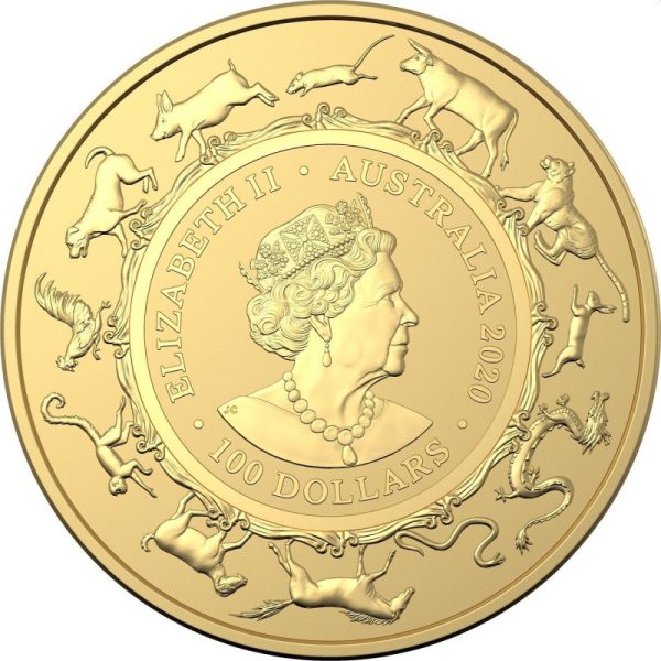 ram 1 oz gold lunar rat 2020 100 australia 1