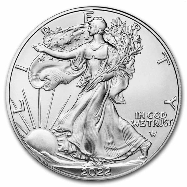 usa 1 oz silver us silver eagle 2022 1 bu