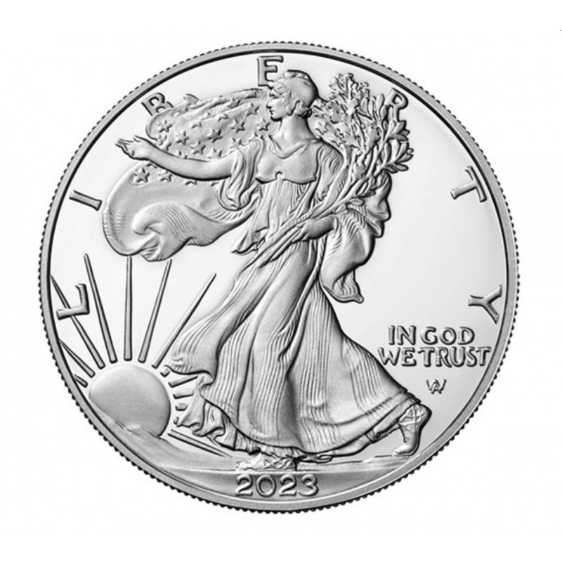usa 1 oz silver us silver eagle 2023 1 bu