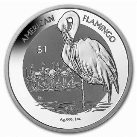 1 oz silver flamingo 2021 1 barbados bu