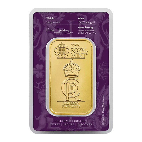 1 oz the royal celebration gold bar royal mint 2023 1