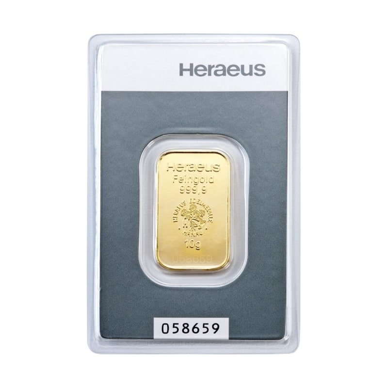 10 gram goudbaar heraeus