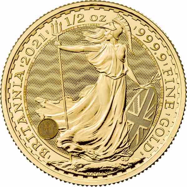 1 2 ounce Gold Britannia 2021