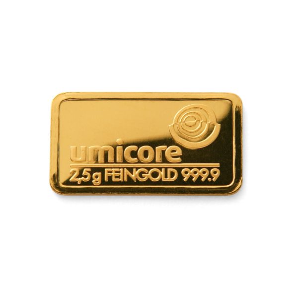 2 5 gram gold bar