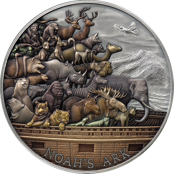 2021 5 oz silver tokelau noah ark rev