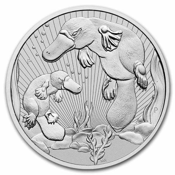 2021 australia 10 oz silver platypus bu piedfort 232074 slab