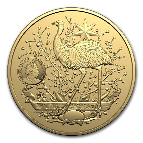 2021 australia 100 1 oz gold coat of arms bu 228606 rev