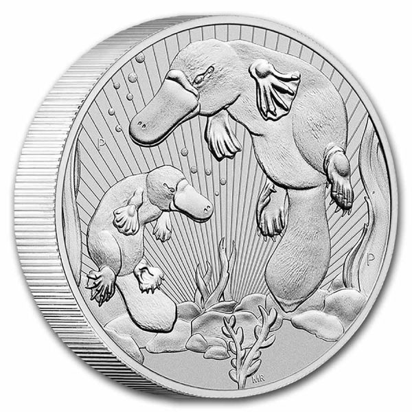 2021 australia 2 oz silver platypus bu piedfort 232071 rev