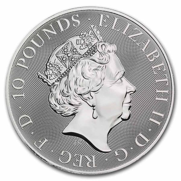 2021 great britain 10 oz silver queens beasts the white horse 229849 obv