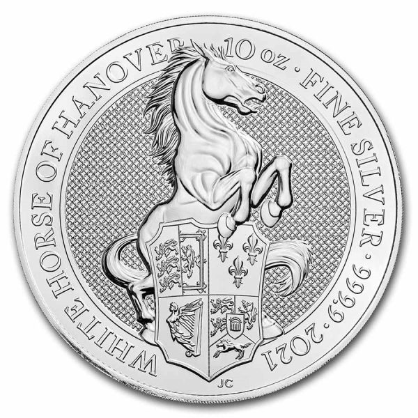 2021 great britain 10 oz silver queens beasts the white horse 229849 slab