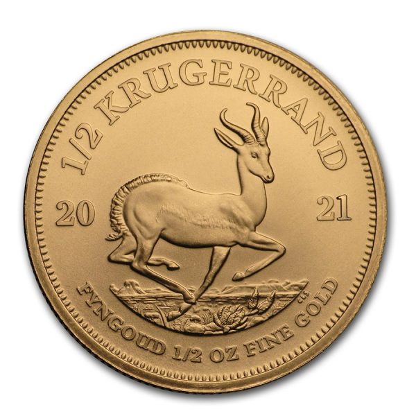 2021 south africa 1 2 oz gold krugerrand bu 225347 obv