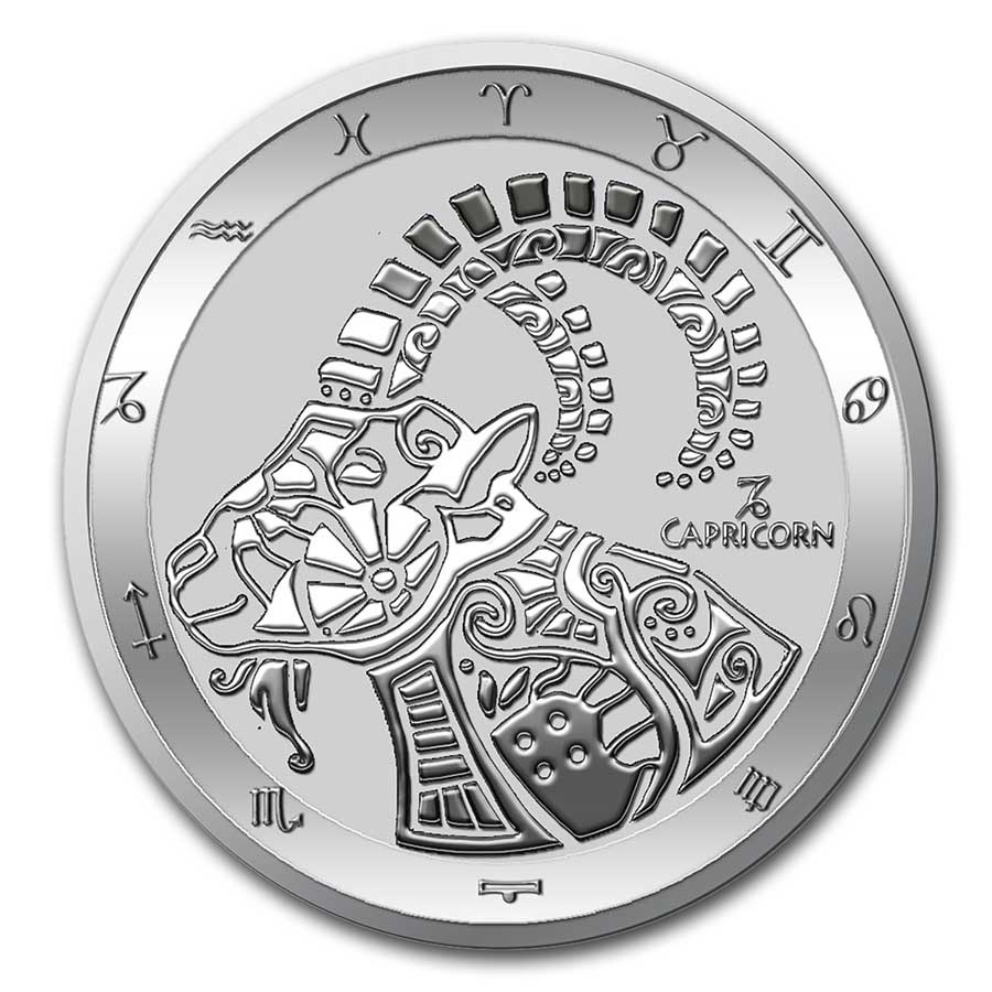 2021 tokelau 1 oz silver 5 zodiac series capricorn bu 224811 obv