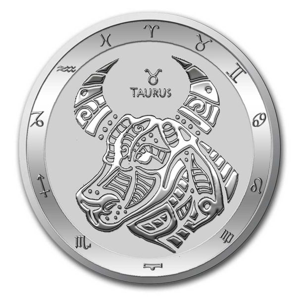 2021 tokelau 1 oz silver 5 zodiac series taurus bu 224884 obv