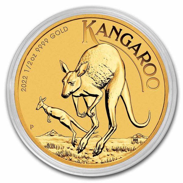 2022 australia 1 2 oz gold kangaroo bu 242440 a