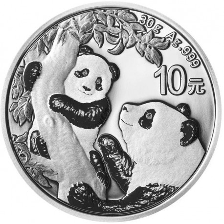 30 gr silver panda 2021 yuan 10