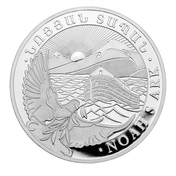 Noahs Ark zilveren munt 5 kilo munt