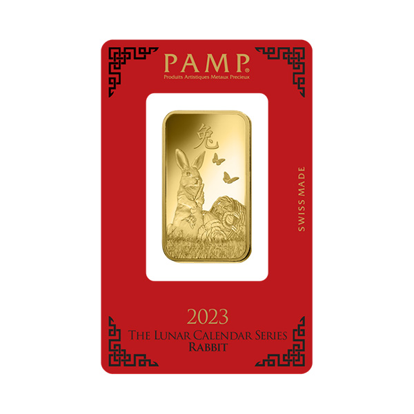 Pamp Lunar Rabbit 1 oz goudbaar